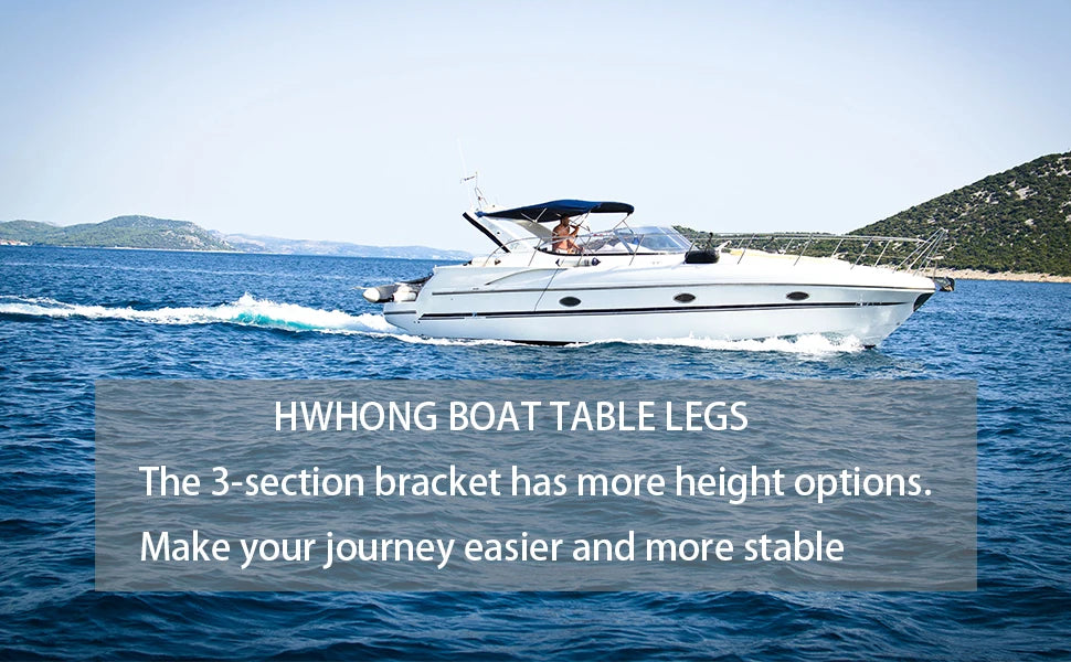 3 Levels Adjustable Aluminum Alloy RV Boat Table Pedestal 17-28 Inch Height Range, Suitable for RV boats yacht dining table base