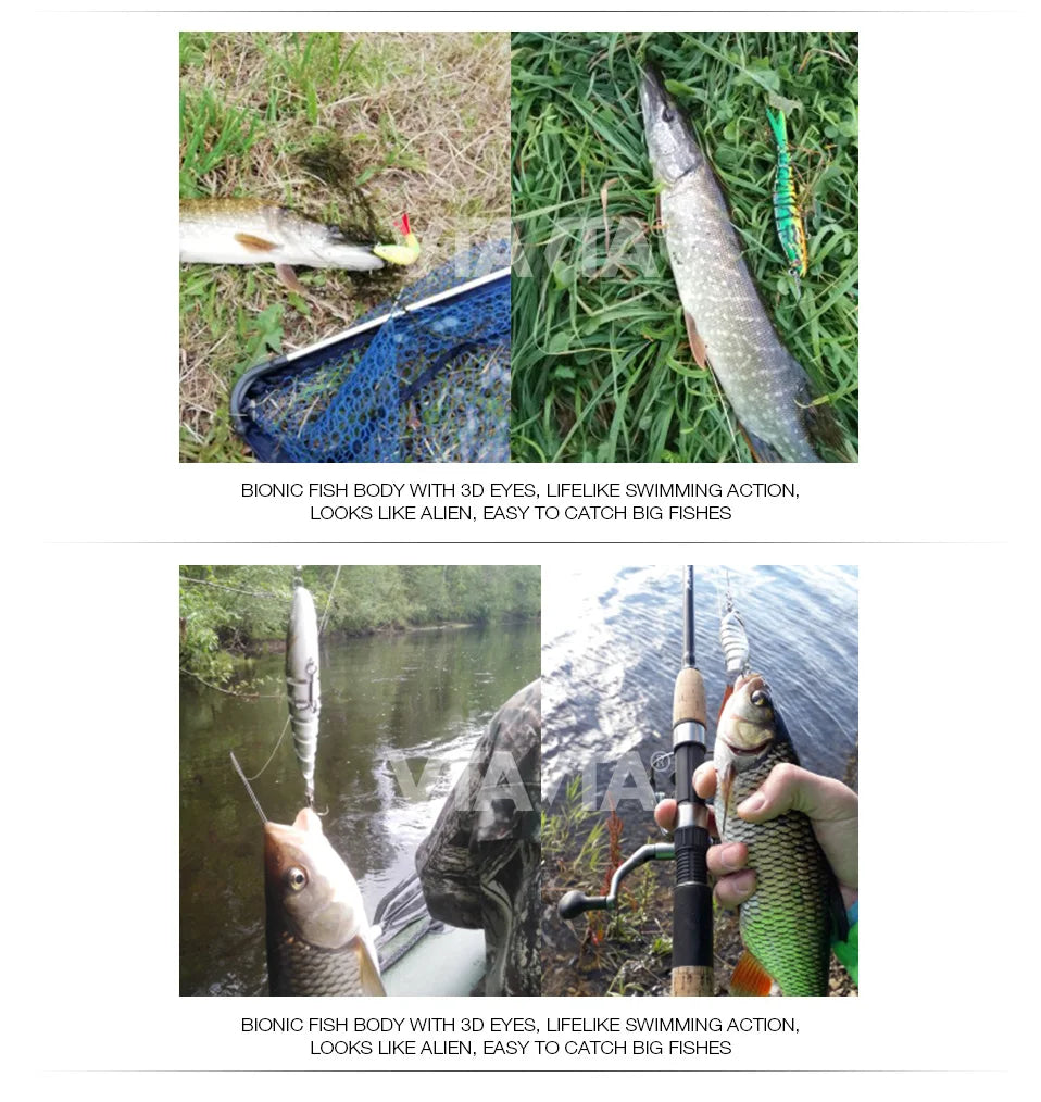 VTAVTA 10/14cm Sinking Wobblers Fishing Lures Jointed Crankbait Swimbait 8 Segment Hard Artificial Bait For Fishing Tackle Lure