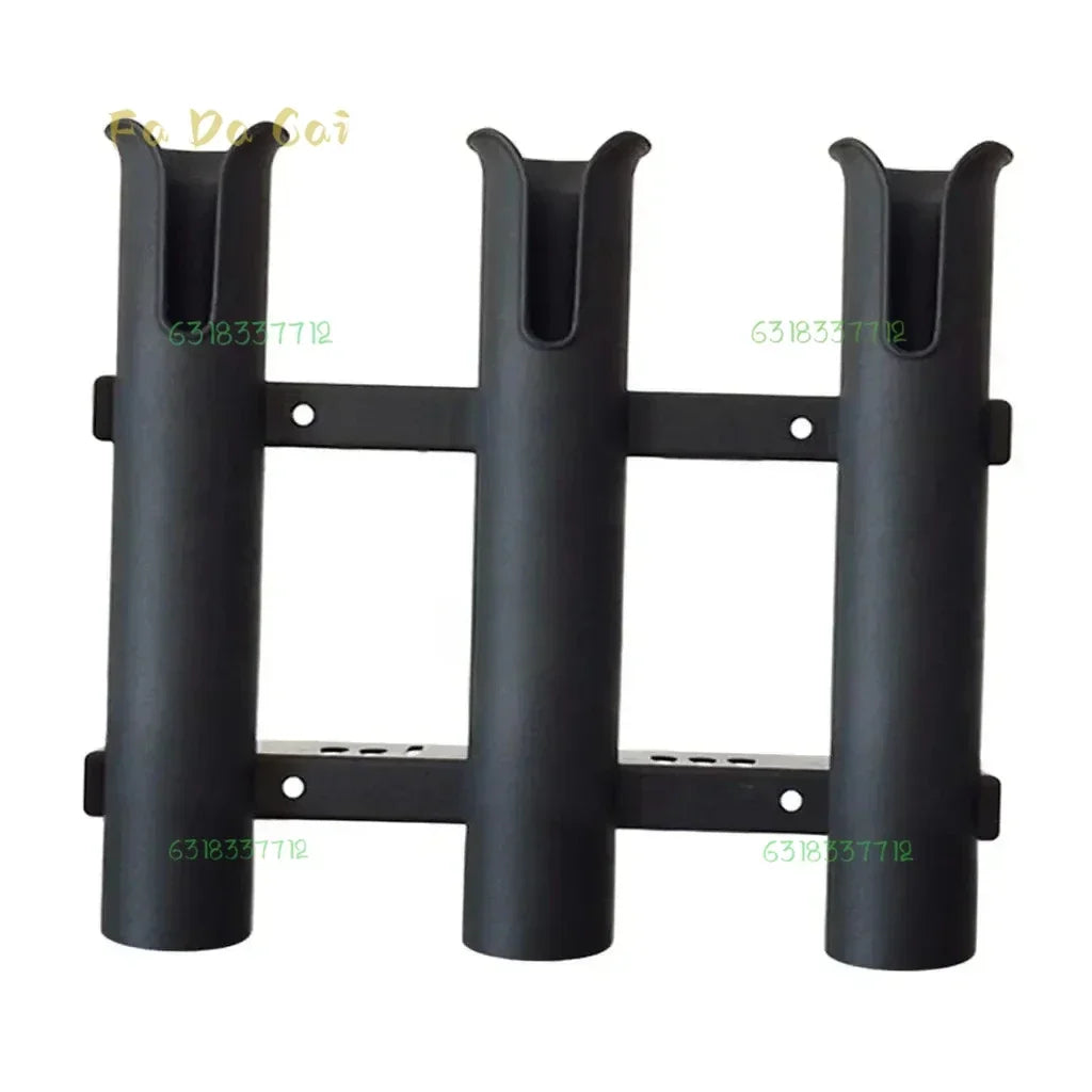 Fishing Rod Rack Boat Fishing 3 Rod Holder Boat Marine Plastic Black Tube Mount Rack