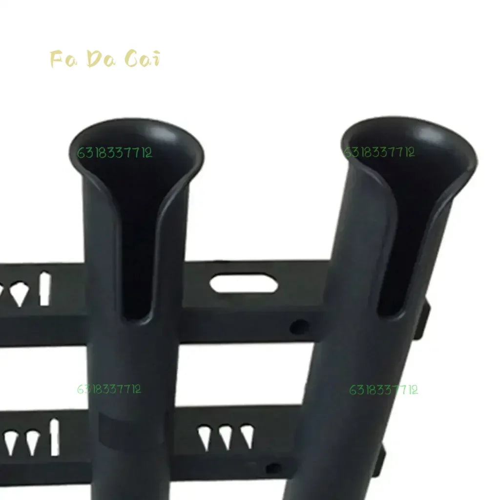 Fishing Rod Rack Boat Fishing 3 Rod Holder Boat Marine Plastic Black Tube Mount Rack