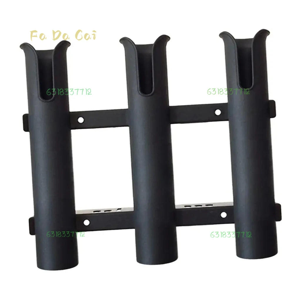 Fishing Rod Rack Boat Fishing 3 Rod Holder Boat Marine Plastic Black Tube Mount Rack