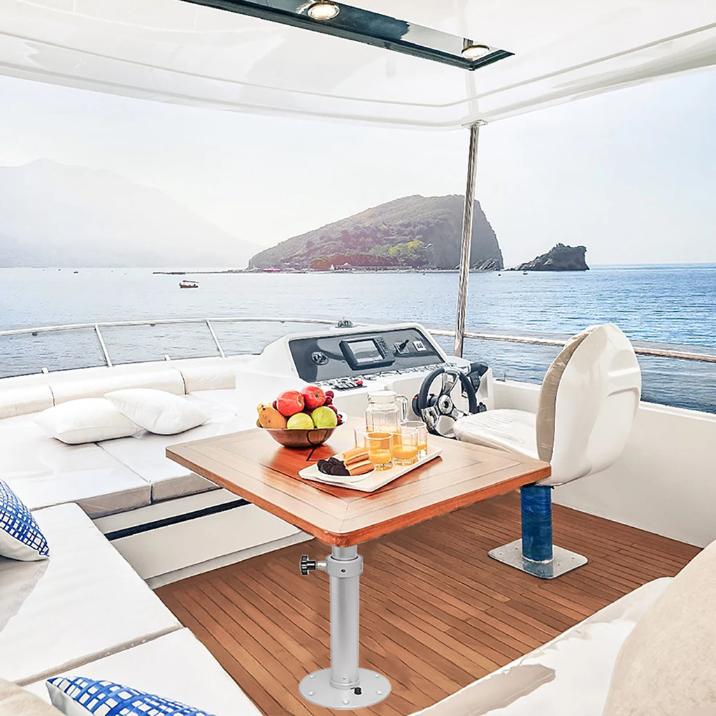 Pied de table réglable en aluminium | Base amovible | Bateau & Yacht
