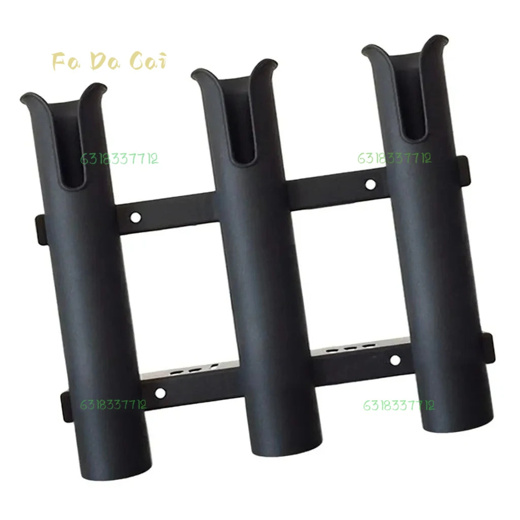 Fishing Rod Rack Boat Fishing 3 Rod Holder Boat Marine Plastic Black Tube Mount Rack