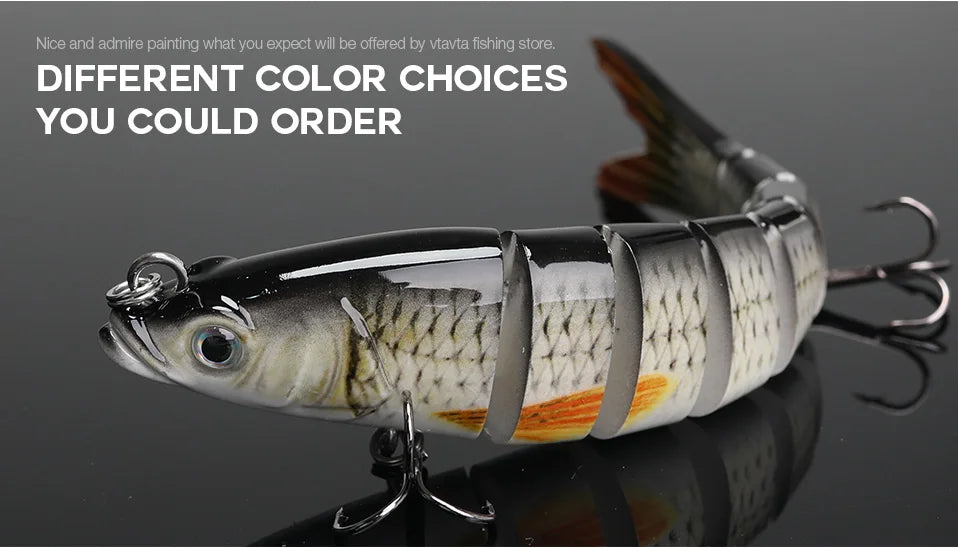 VTAVTA 10/14cm Sinking Wobblers Fishing Lures Jointed Crankbait Swimbait 8 Segment Hard Artificial Bait For Fishing Tackle Lure