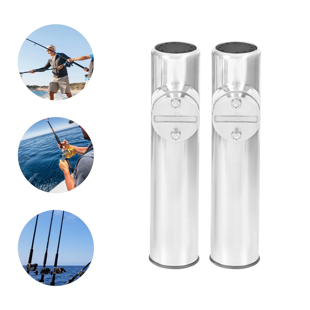 Porte-cannes à pêche inox 360° – Lot de 2