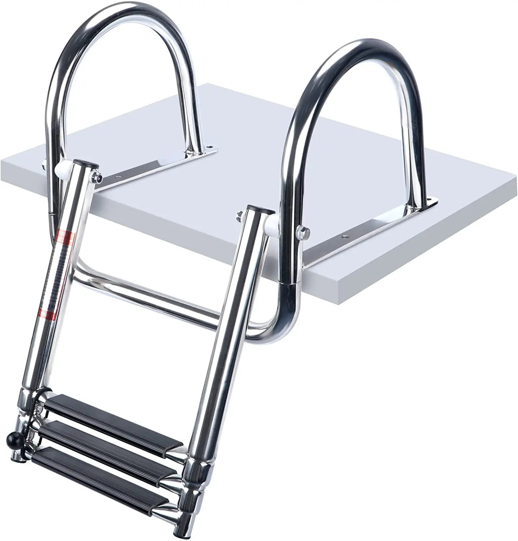 Stainless Steel Boat Ladder – 3-Step Folding & Sliding | Boat & Yacht