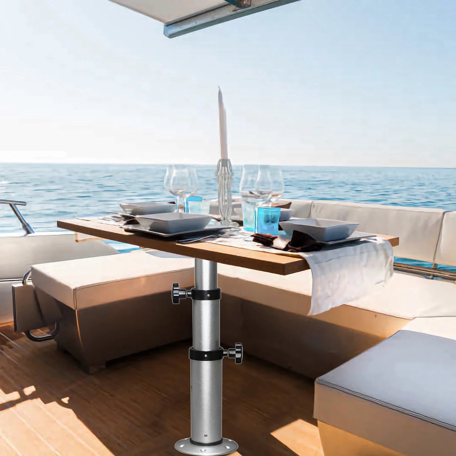 Adjustable Aluminum Alloy Boat Table Pedestal – 17 to 28 Inch Height