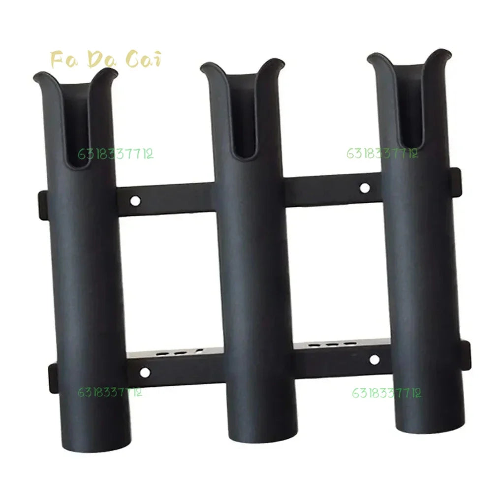 Fishing Rod Rack Boat Fishing 3 Rod Holder Boat Marine Plastic Black Tube Mount Rack