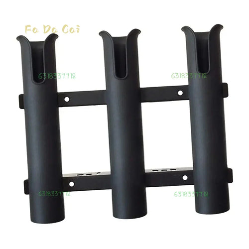 Fishing Rod Rack Boat Fishing 3 Rod Holder Boat Marine Plastic Black Tube Mount Rack