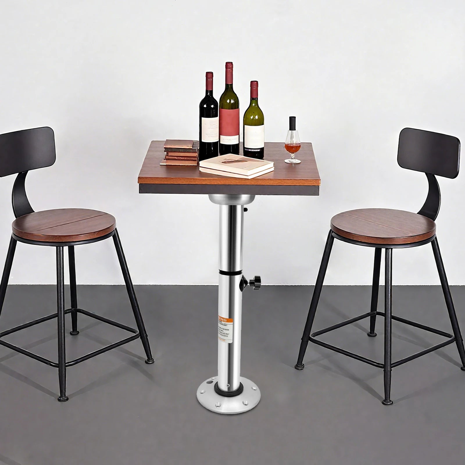 Adjustable  55lbs Load Capacity Table Pedestal, Lightweight Height Adjustable Stand with Removable Base, for RV Kitchen Workroom