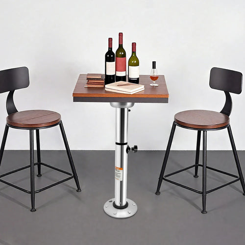 Adjustable  55lbs Load Capacity Table Pedestal, Lightweight Height Adjustable Stand with Removable Base, for RV Kitchen Workroom
