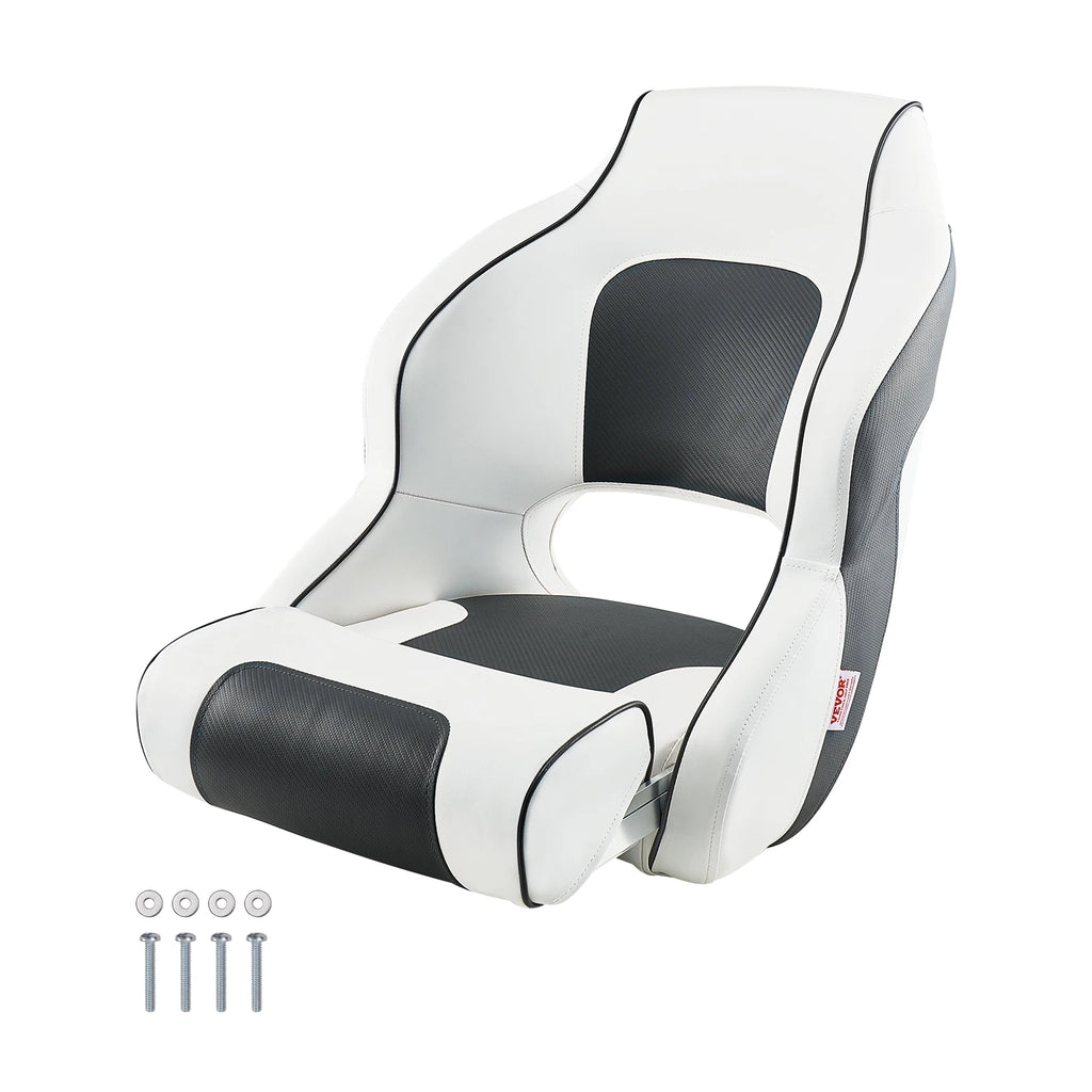 Captain Bucket Boat Seat – High Backrest, Thick Foam & Waterproof PVC Leather