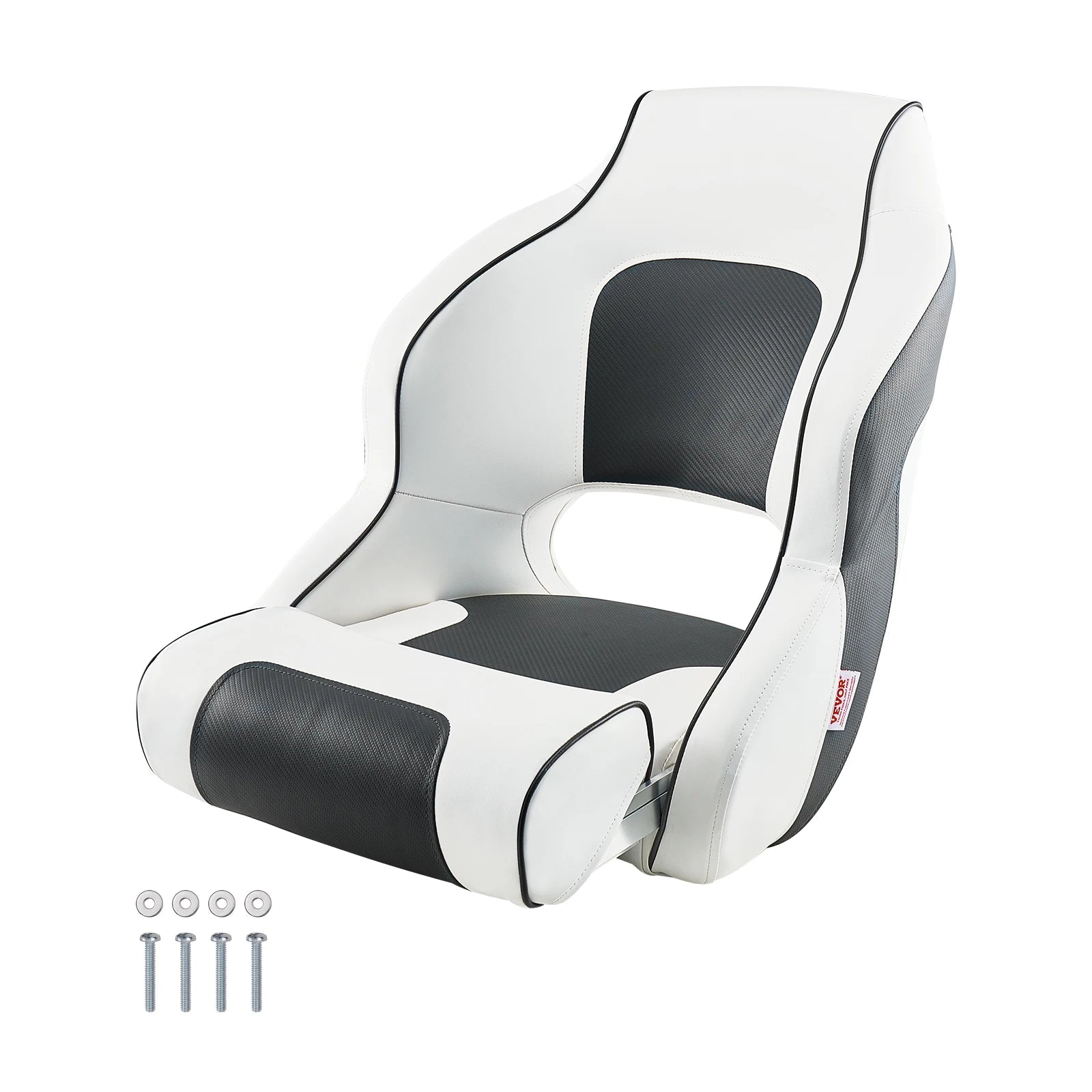 Captain Bucket Boat Seat – High Backrest, Thick Foam & Waterproof PVC Leather