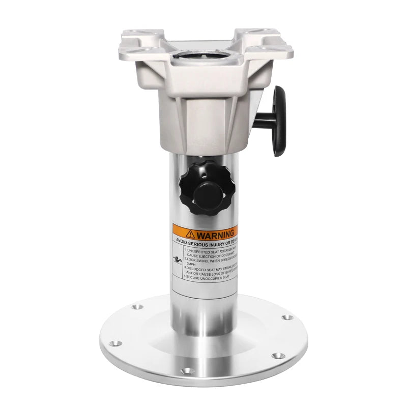 Aluminum Adjustable Boat Seat Pedestal – Height Locking Base from 13" to 18", Marine Chair Mount for Fishing Boats & Yachts
