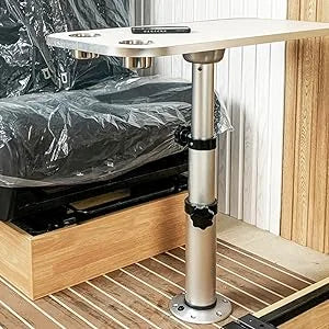 3 Levels Adjustable Aluminum Alloy RV Boat Table Pedestal 17-28 Inch Height Range, Suitable for RV boats yacht dining table base