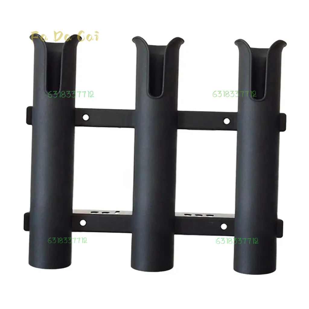 Fishing Rod Rack Boat Fishing 3 Rod Holder Boat Marine Plastic Black Tube Mount Rack