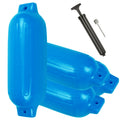 4PCS Ribbed Inflatable Boat Fender 5.5"x20" Vinyl Marine Dock Bumper Protector Blue
