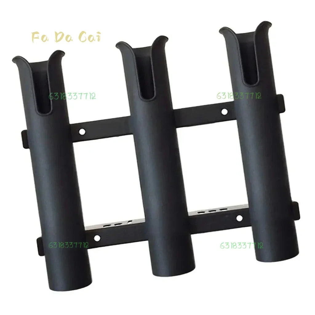 Fishing Rod Rack Boat Fishing 3 Rod Holder Boat Marine Plastic Black Tube Mount Rack