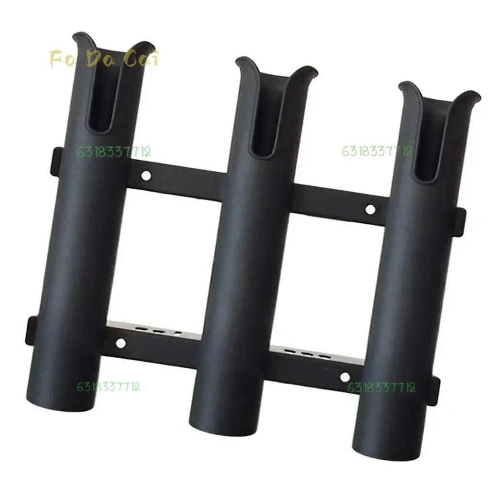 Fishing Rod Rack Boat Fishing 3 Rod Holder Boat Marine Plastic Black Tube Mount Rack