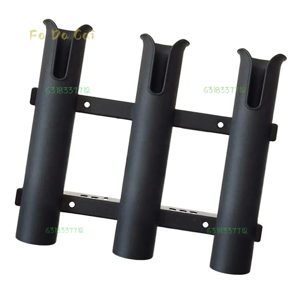Fishing Rod Rack Boat Fishing 3 Rod Holder Boat Marine Plastic Black Tube Mount Rack