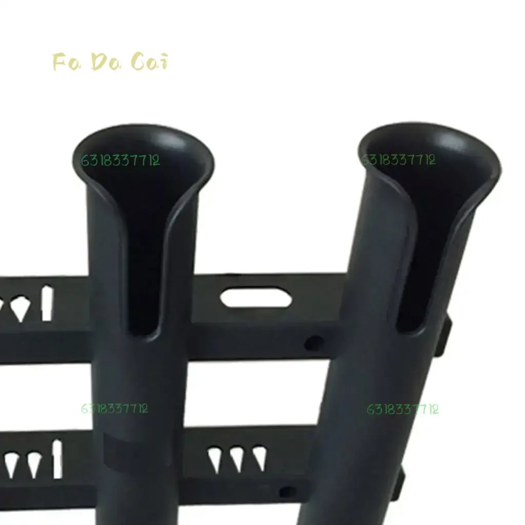 Fishing Rod Rack Boat Fishing 3 Rod Holder Boat Marine Plastic Black Tube Mount Rack