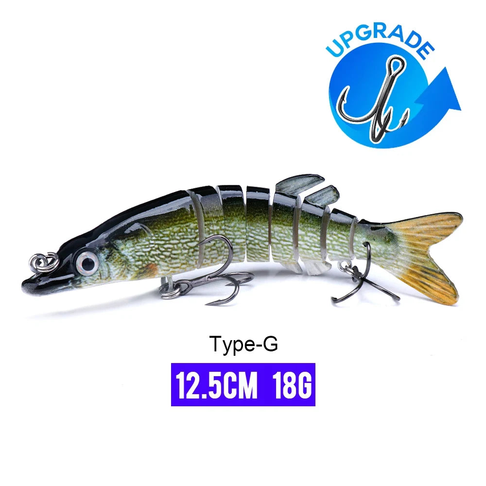 VTAVTA 10/14cm Sinking Wobblers Fishing Lures Jointed Crankbait Swimbait 8 Segment Hard Artificial Bait For Fishing Tackle Lure