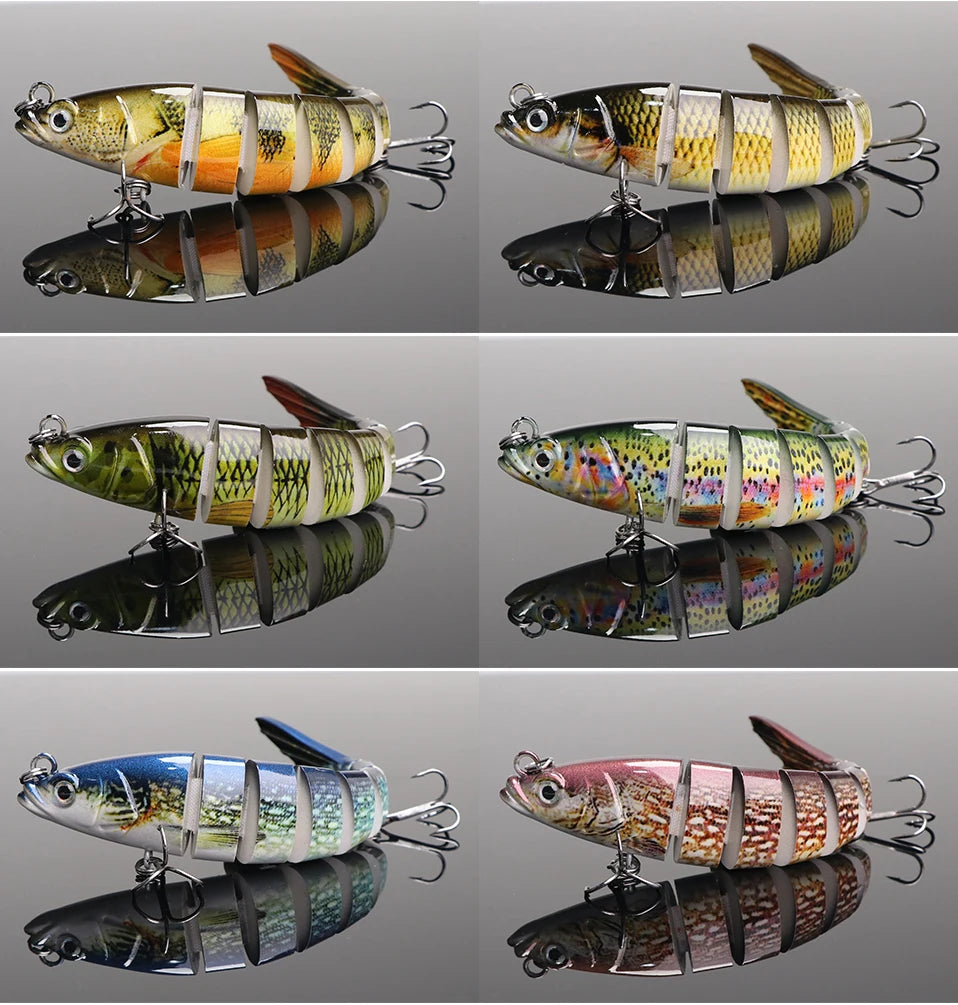 VTAVTA 10/14cm Sinking Wobblers Fishing Lures Jointed Crankbait Swimbait 8 Segment Hard Artificial Bait For Fishing Tackle Lure