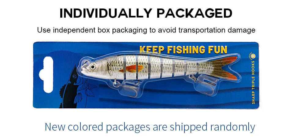 VTAVTA 10/14cm Sinking Wobblers Fishing Lures Jointed Crankbait Swimbait 8 Segment Hard Artificial Bait For Fishing Tackle Lure